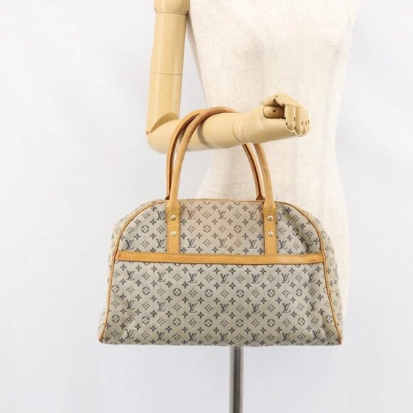 LOUIS VUITTON Monogram Mini Marie Hand Bag Blue M92003 LV Auth th6512